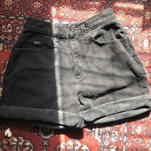 Black riders denim shorts